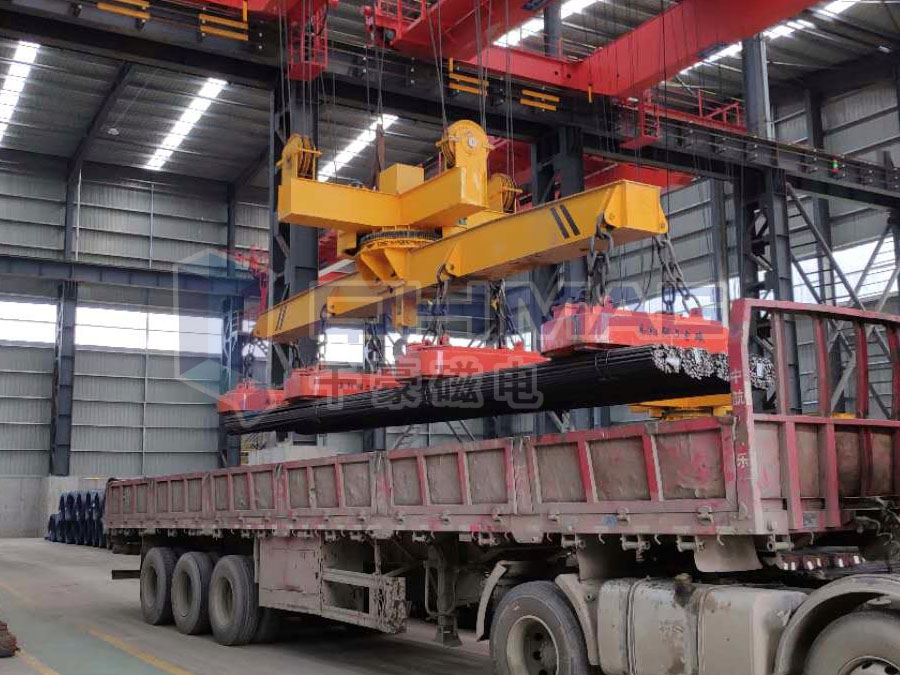 螺紋鋼吊運(yùn)電永磁,伸縮橫梁電永磁起重器