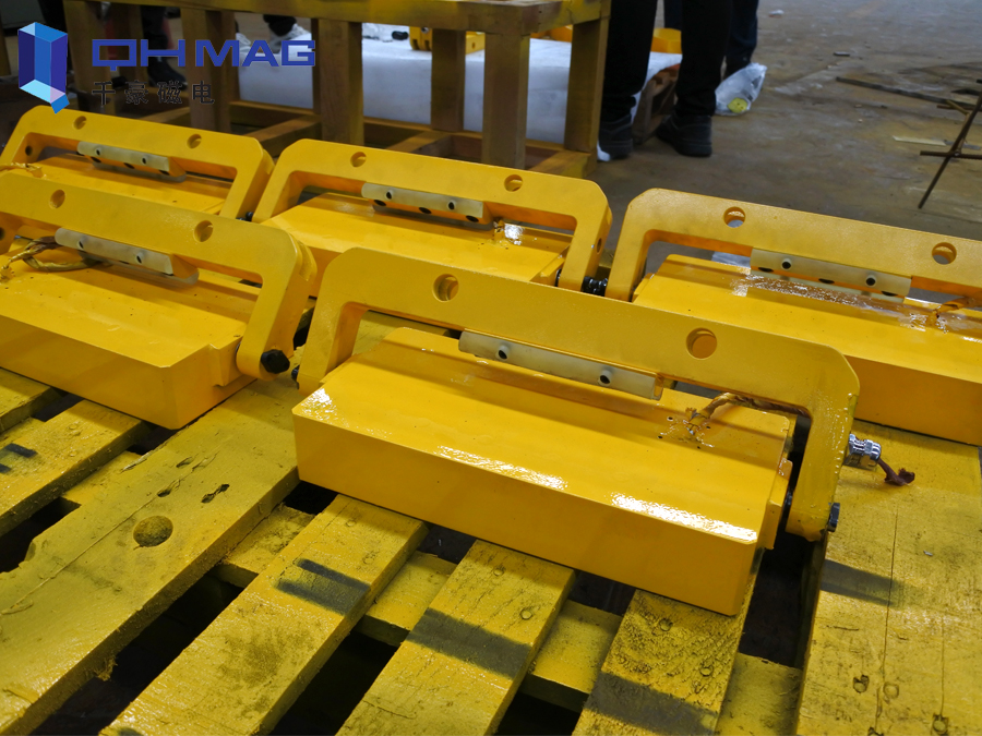 鋼板吊運(yùn)電永磁鐵出貨記（湖南千豪）
